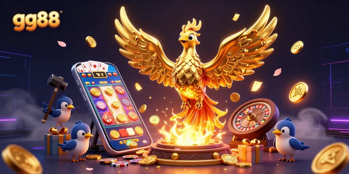Experience the vibrant energy of gg88 as molten gold transforms into coins in this dynamic casino scene.