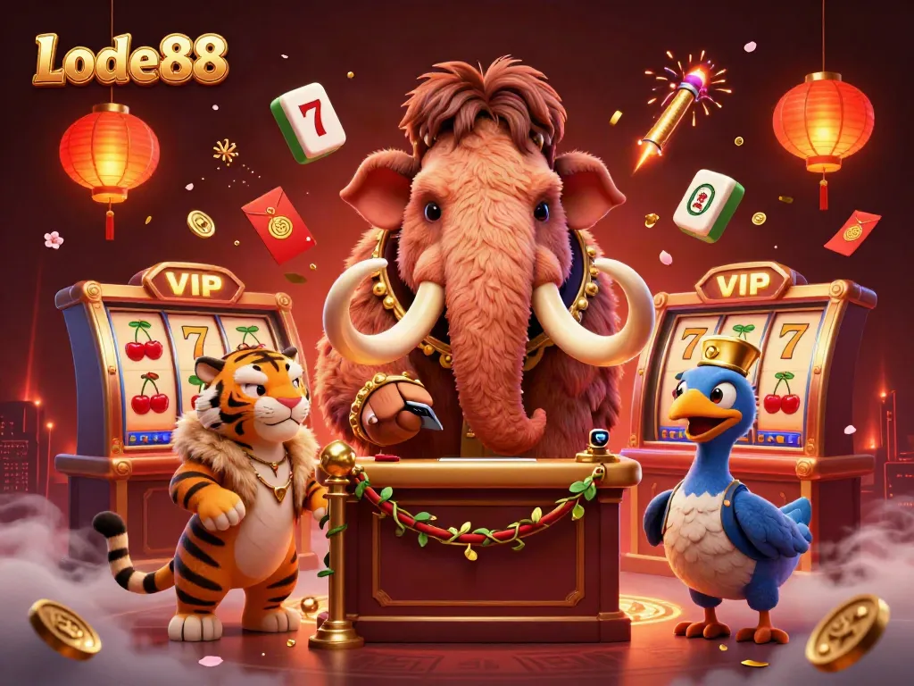 Lode88 immerses players in a vibrant casino world with dynamic characters and game elements.