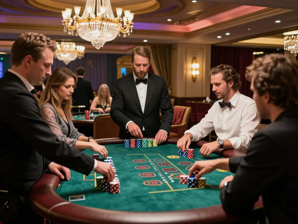 Players experiencing excitement at casino 88vv during a high-stakes blackjack game