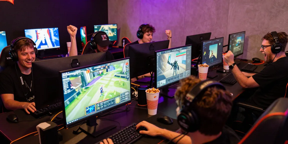 Engaged players celebrating wins while using XN88 gaming platforms in a cozy room.
